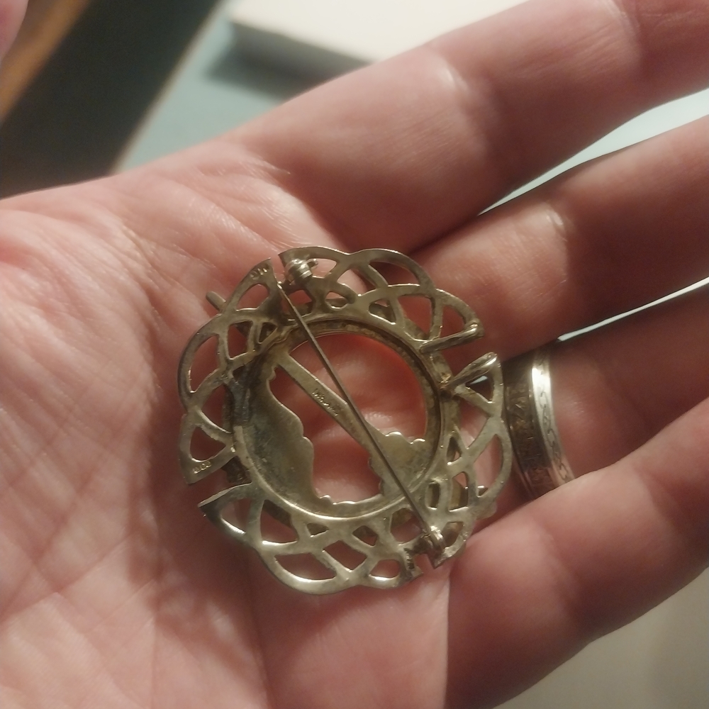 Vintage Irish Celtic Silver Pin Pendant - Picture 5 of 5